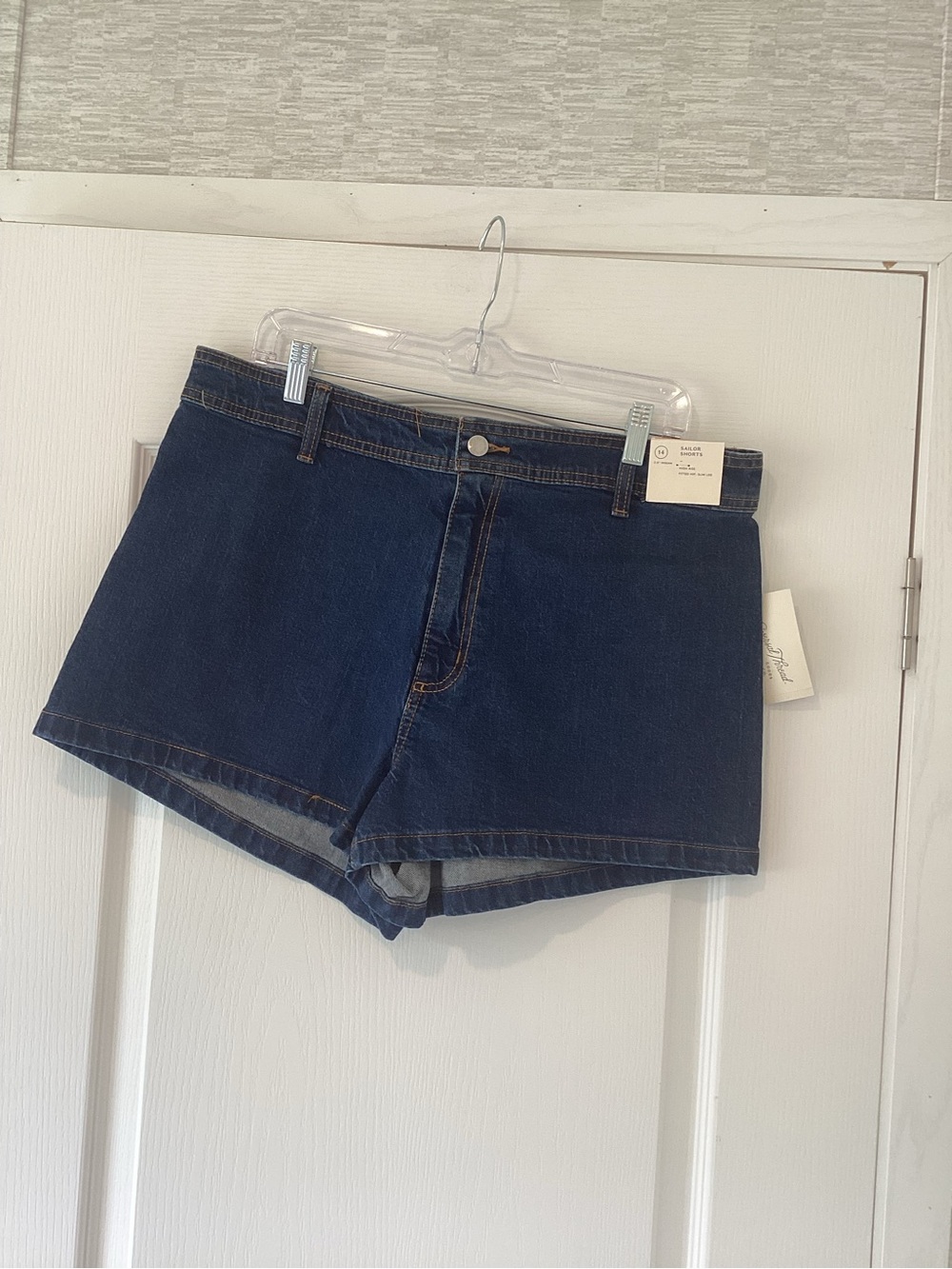 Universal Thread Dark Blue High-Rise Denim Shorts 14 EUC